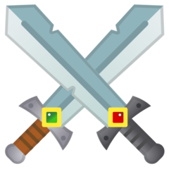 How Crossed Swords emoji looks on Google.