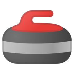 Hvordan Curlingsten emoji ser ud på Google.