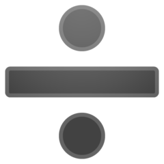 Как выглядит эмодзи Знак деления в Google.