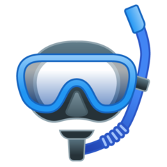 How Diving Mask emoji looks on Google.