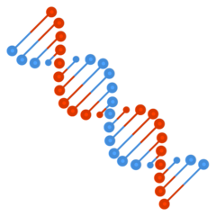 How Dna emoji looks on Google.