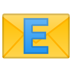 Hoe E-mail emoji eruit ziet op Google.