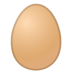 How Egg emoji looks on Google.