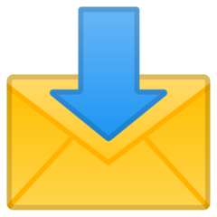 How Envelope with Arrow emoji looks on Google.