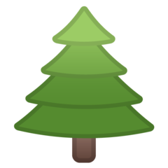 How Evergreen Tree emoji looks on Google.