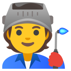 Hur Fabriksarbetare emoji ser ut på Google.