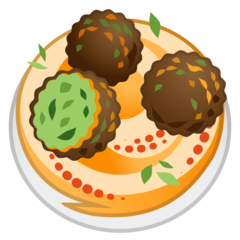 Jak wygląda emoji Falafel w Google.