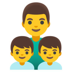 Como o emoji do Família: homem, menino e menino é exibido no Google.