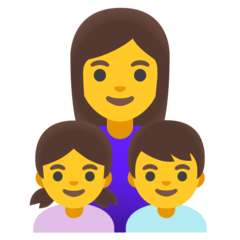 How Family: Woman, Girl, Boy emoji looks on Google.