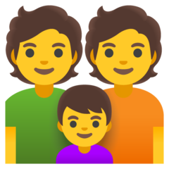 Como o emoji do Família é exibido no Google.