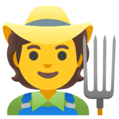 Come Agricoltore emoji appare su Google.