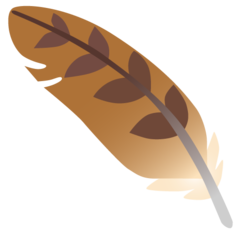 How Feather emoji looks on Google.