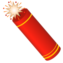 How Firecracker emoji looks on Google.