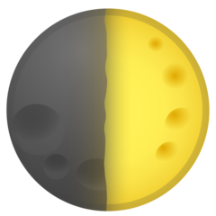 A quoi ressemblent les emoji Premier quartier de lune sur Google.