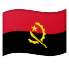 How Flag: Angola emoji looks on Google.