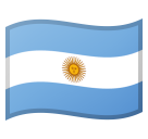 How Flag: Argentina emoji looks on Google.