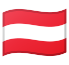 How Flag: Austria emoji looks on Google.