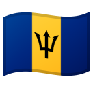 Hur Flagga: Barbados emoji ser ut på Google.