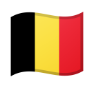 How Flag: Belgium emoji looks on Google.