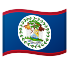 How Flag: Belize emoji looks on Google.