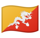 Hur Flagga: Bhutan emoji ser ut på Google.