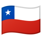 How Flag: Chile emoji looks on Google.