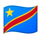 Wie Flagge: Kongo-Kinshasa Emoji auf Google aussieht.