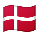 Bagaimana emoji Bendera: Denmark kelihatan di Google.