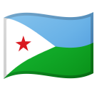 How Flag: Djibouti emoji looks on Google.