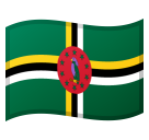 Bagaimana emoji Bendera: Dominica kelihatan di Google.