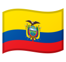 Cómo se ve el emoji Bandera: Ecuador en Google.