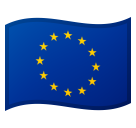 How Flag: European Union emoji looks on Google.