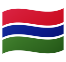 How Flag: Gambia emoji looks on Google.