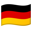 How Flag: Germany emoji looks on Google.