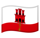 Hvordan Flag: Gibraltar emoji ser ud på Google.