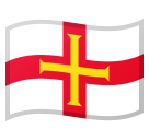 How Flag: Guernsey emoji looks on Google.