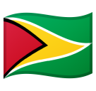 How Flag: Guyana emoji looks on Google.