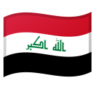 How Flag: Iraq emoji looks on Google.