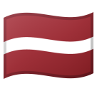 How Flag: Latvia emoji looks on Google.