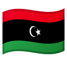 How Flag: Libya emoji looks on Google.