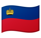 Hoe Vlag: Liechtenstein emoji eruit ziet op Google.