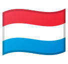 Hvordan Flag: Luxembourg emoji ser ud på Google.