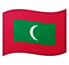 Hoe Vlag: Maldiven emoji eruit ziet op Google.