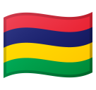 Hoe Vlag: Mauritius emoji eruit ziet op Google.