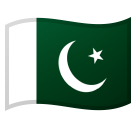 Bagaimana emoji Bendera: Pakistan kelihatan di Google.