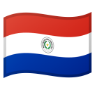 Hur Flagga: Paraguay emoji ser ut på Google.