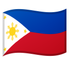 How Flag: Philippines emoji looks on Google.