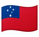 How Flag: Samoa emoji looks on Google.