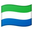 Bagaimana emoji Bendera: Sierra Leone kelihatan di Google.