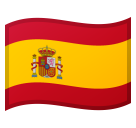 How Flag: Spain emoji looks on Google.